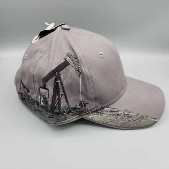 NEW Dri Duck Oil Field Embroidered Grey Adjustable Cap Structured Six Panel. - Picture 1 of 9